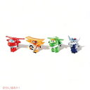 【最大2,000円クーポン5月16日01:59まで】Super Wings 2インチ Transform-A-Robots 4パック ジェット、ポール、ミラ、グランドアルバート