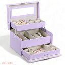 【最大2,000円クーポン5月27日01:59まで】BEWISHOME ガールズ ジュエリーボックス ジュエリーオーガナイザー ロック付き パープル SSH77...