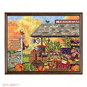 Janlynn 017-0111 Buck's County Farm Stand Counted Cross Stitch Kit、16 x 12