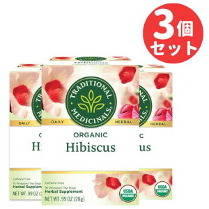 Traditional Medicinals Hibiscus Tea ノンカフェイン|トラディショナルメディシナル ハイビスカスティー ティーバッグ 16包 28g