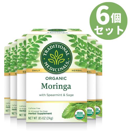 Traditional Medicinals Organic Tea Moringa with Spearmint and Sage|トラディショナルメディシナル モリンガ 16包 24g