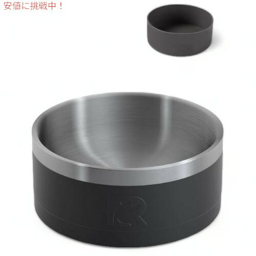 RTIC 3-In-1 Dog Bowl p{E Black & Black ubN & ubN Large [W