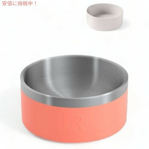 RTIC 3-In-1 Dog Bowl p{E Coral & Light Grey R[ & CgO[ Large [W