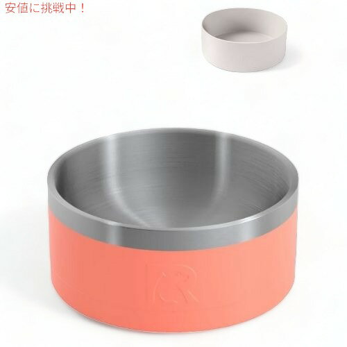 RTIC 3-In-1 Dog Bowl p{E Coral & Light Grey R[ & CgO[ Small X[