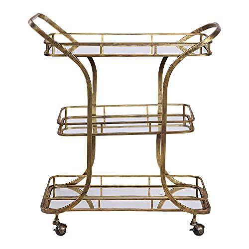 Uttermost Stassi33 ワイドアンティークゴールド配膳ワ