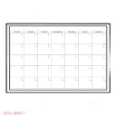 WallPops WPE0447ラージマンスリードライイレースカレンダーデカール、ホワイト&オフホワイト