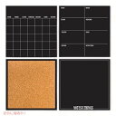 WallPops WPE1875 4ピースオーガナイザーキット、ブラック