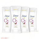 Dove 0% アルミニウムデオドラント ザクロ レモンバーベナ、1/4 および 0% アルコール配合、2.6 オンス (4 個パック)