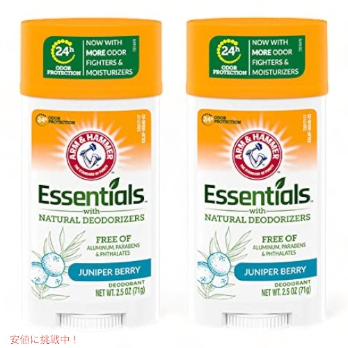 【最大2,000円クーポン5月27日1:59まで】ARM & HAMMER Essentials デオドラント クリーン ジュニパー ..