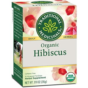 Traditional Medicinals Hibiscus Tea ノンカフェイン|トラディショナルメディシナル ハイビスカスティー ティーバッグ 16包 28g