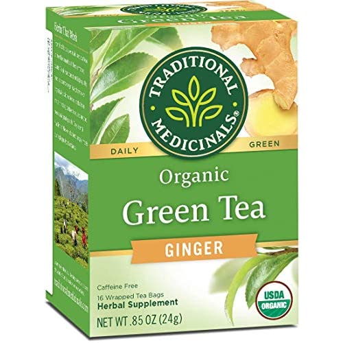 Traditional Medicinals Organic Green Tea Gingerトラディショナルメディシナル グリーンティージンジャー ティーバッグ 16包 24g