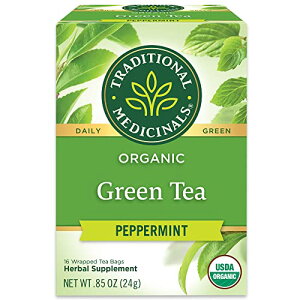 Traditional Medicinals Green Tea Peppermint|トラディショナルメディシナル グリーンティー ペパーミント ティーバッグ 16包 24g