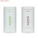 【最大2,000円クーポン5月27日01:59まで】Native ネイティブ デオドラント ココナッツ&バニラ キュウリ&ミント 2個パック 2.65oz/75...