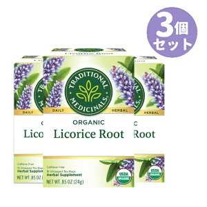 Traditional Medicinals Organic Licorice Root Tea|トラディショナルメディシナル オーガニック リコリスルート ティーバッグ 16包 24g