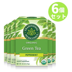 Traditional Medicinals Green Tea Peppermint|トラディショナルメディシナル グリーンティー ペパーミント ティーバッグ 16包 24g