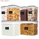 【最大2,000円クーポン8月11日01:59まで】Vtopmart 気密食品保存容器 6ピース - プラスチック BPAフリー キッチン保存容器 食器洗い機対...
