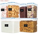 【最大2,000円クーポン5月27日01:59まで】Vtopmart 気密食品保存容器 6個 - プラスチック BPAフリー キッチンパントリー保存容器 食器洗...