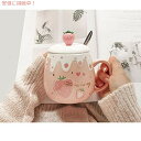 RQEVSNVK かわいいイチゴのマグカップ カバー付き (ピンク1)