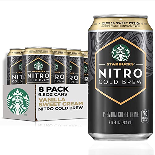 【最大2,000円クーポン5月27日1:59まで】Starbucks ニトロコールドブリュー, バニラスイートクリーム 9.6 fl oz 缶 (8 パック)