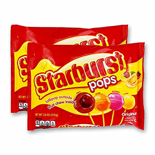 Spangler Candy Starburst Filled Lollipops 7.6オンスバッグ (2個パック)