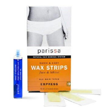 【訳あり】parissa quick & easy Wax Strips face & bikini Express 16(8x2sided)strips/パリッサワックステープエクスプレス　8テープ両面　【パッケージダメージ】