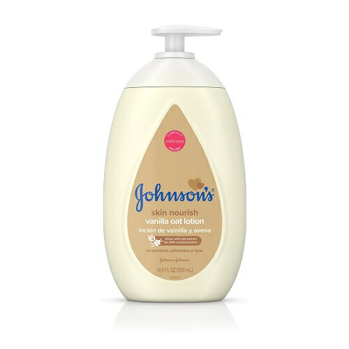 【赤ちゃんも安心】ジョンソンエンドジョンソン バニラオートミールベイビーローションJohnson 039 s Vanilla Oatmeal Lotion 16.9oz 500ml