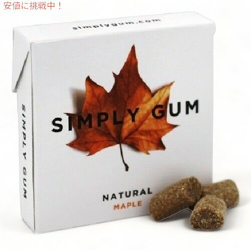 Simply Gum All Natural Maple /シンプリーガム ナチュラル メープル 15個入り×6パック