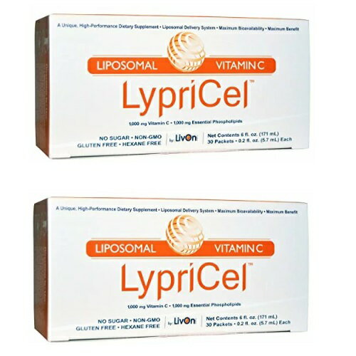 【楽天最安値挑戦中!送料無料】オトクな2箱セット！Lypricel Liposomal Vitamin C, 30 Packets リプリセル ビタミンC 30包　リプライセル