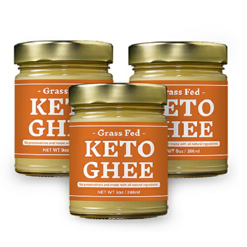 【送料無料 お得な3個セット 各266g】ギーバター グラスフェッド ギーオイル フレンチバター Rainbow Farms Grass-Fed Ghee Butter glass jar 9oz /266gレインボーファームズ【3個セット】精製バター バター バターオイル バターコーヒー グラスフェッド