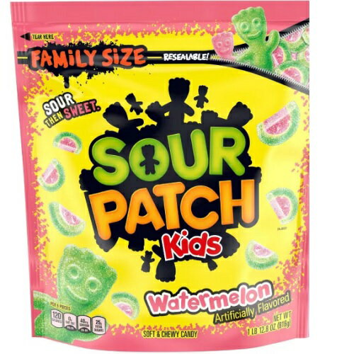 Family Size Sour Patch Watermelon Soft & Chewy Candy / ファミリーサイズ　サワーパッチ ソフト＆チューイー グミ キャンディ ウォーターメロン（スイカ味） 28.8oz(816g)