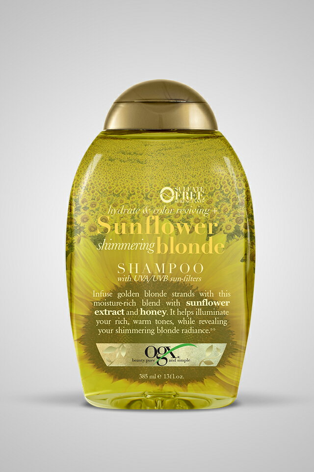 【最大2,000円クーポン5月16日01:59まで】OGX Shampoo Sunflower Blonde 13oz 385 ml　オーガニックス シャンプーサンフラワーブロンド