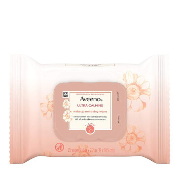 【訳あり・在庫処分】AVEENO Ultra-Calming Makeup Removing Wipes 25枚入