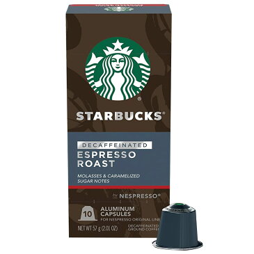 【今だけポイント5倍】【訳あり・賞味期限2022年9月14日】Starbucks by Nespresso, Decaf Espresso Dark Roast (50-count single serve capsules, compatible with Nespresso Original Line System)