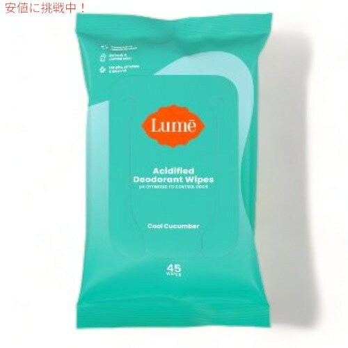 [45] [ fIhgCv N[L[Jo[ Lume Flushable Deodorant Wipes Cool Cucumber 45ct