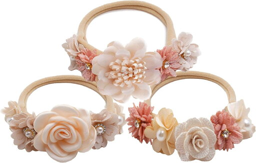 Caysep 3PCS女の女の子の花のヘッドバンドセット弾性弓ヘアバンド新生幼児の幼児パックの手作り弓 Caysep 3PCS女の女の子の花のヘッドバンドセット弾性弓ヘアバンド新生幼児の幼児パックの手作り弓