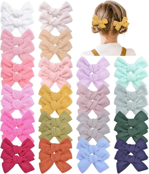 40 PCS 3インチの女の赤ちゃんの弓は完全に裏打ちされた幼児のための非スリップ幼児用の幼児用の子供のためのバレットアクセサリー