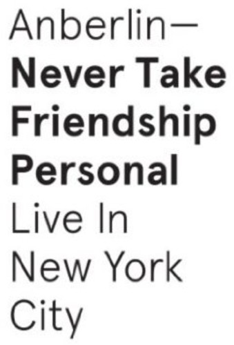 【輸入盤CD】Anberlin / Never Take Friendship Personal: Live New York City(アンバーリン)