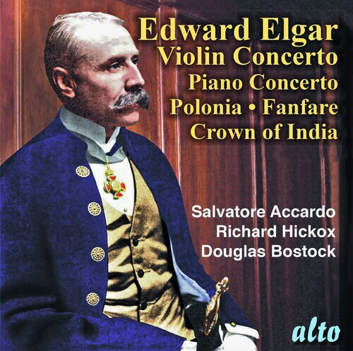 2020/5/1 発売輸入盤レーベル：ALTO収録曲："(Concerto): Hickox unfurls the opening tutti richly, nobley, purposefully... no lack of brilliance, the fireworks are dashingly, tastefully despatched... sudden flashes of Paganinian dazzle"(others): "The slow movement of the Piano Concerto... with a sympathetic performance from Margaret Fingerhut. Douglas Bostock is persuasive with his Elgarian rubato, which is what matters most." (Gramophone) "Polonia is to my mind, one of the finest works Elgar wrote... The nail-biting martial music mixes with spine-tingling Polish themes to reach a gloriously romantic and bombastic conclusion... a splendid reading by Bostock. The disc receives one of Classico's best recordings to date with painstaking preparation in evidence throughout as his Munich players play with true commitment and dedication" (MusicWeb)