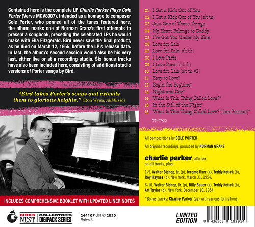 【輸入盤CD】【新品】Charlie Parker / Plays Cole Po