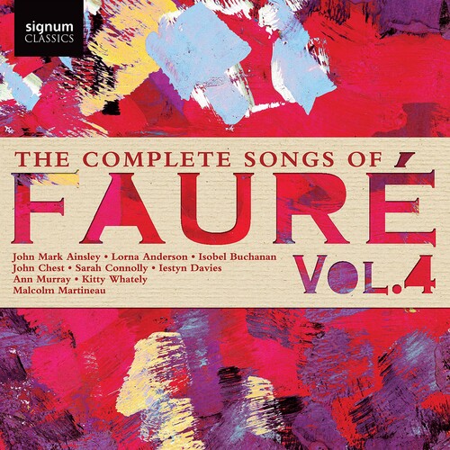 2021/7/9 発売輸入盤レーベル： SIGNUM UK収録曲：This is the final volume in the acclaimed series with Malcolm Martineau, charting the complete songs of French composer Gabriel Faure and performed by a selection of the world's finest singers. This series follows Martineau's heralded 5-album series of The Complete Songs of Francis Poulenc. Malcolm Martineau was born in Edinburgh, read Music at St Catharine's College, Cambridge and studied at the Royal College of Music. Recognised as one of the leading accompanists of his generation, he has worked with many of the world's greatest singers including Sir Thomas Allen, Dame Janet Baker, Olaf Bar, Barbara Bonney, Ian Bostridge, Angela Gheorghiu, Susan Graham, Thomas Hampson, Della Jones, Simon Keenlyside, Angelika Kirchschlager, Magdalena Kozena, Solveig Kringelborn, Jonathan Lemalu, Dame Felicity Lott, Christopher Maltman, Karita Mattila, Lisa Milne, Ann Murray, Anna Netrebko, Anne Sofie von Otter, Joan Rodgers, Amanda Roocroft, Michael Schade, Frederica von Stade, Sarah Walker and Bryn Terfel. He was a given an honorary doctorate at the Royal Scottish Academy of Music and Drama in 2004, and appointed International Fellow of Accompaniment in 2009. Malcolm was the Artistic Director of the 2011 Leeds Lieder+ Festival.