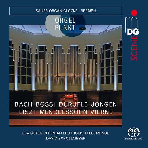 2021/3/19 発売輸入盤レーベル: MDG収録曲：When in 1928 the great organ in the Bremen "Glocke" was handed over to the concert public, the critics were full of praise for the successful symbiosis of the excellent instrument from the renowned Sauer workshop and the outstanding acoustics of the concert hall. The organ has survived war and destruction almost unscathed and was thoroughly restored a few years ago after an extended Sleeping Beauty sleep. Now this instrument, which is uniquely preserved in Germany, has been honored for the first time on Super Audio album and shows that it is capable of "perfectly reproducing the literature of past times as well as that of the present." This is what was written in the handover report, and four organists will be performing this virtuoso sound test: Stephan Leuthold, Felix Mende, David Schollmeyer and Lea Suter will be playing music from Johann Sebastian Bach to Maurice Durufle. And indeed, Sauer also built typical stops into his ultra-modern instrument based on models from Praetorius and Silbermann, so that the "Old Masters" can be played appropriately. The four-manual instrument is equipped with a pneumatic action - self-evident for the time of it's construction, a rare specialty for connoisseurs of historical performance practice today. However, the instrument can show it's great strength in the floating, multi-layered sound colors, for example in Mario Enrico Bossi's "Theme and Variations" op. 115, or in the works of Joseph Jongen, which were clearly influenced by French Impressionism. Liszt's "Consolation" experiences an enraptured, almost world-forgotten mood through the registration, which leads the roaring finale of Vierne's Organ Symphony No. 6 to a furious conclusion.SUPER-AUDIO CD