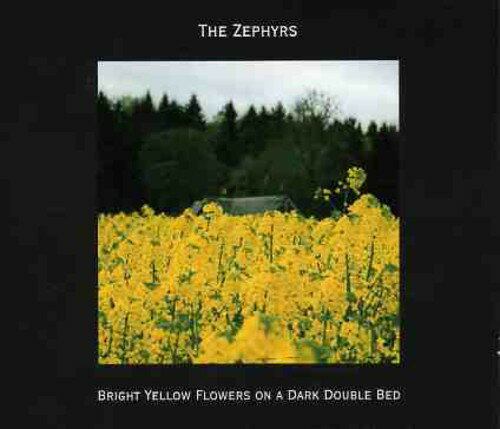 ZEPHYRS / BRIGHT YELLOW FLOWERS ON A DARK DOUBLE BED