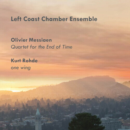 発売日: 2021/3/19輸入盤USレーベル: Avie収録曲:コメント:The provocative and beguiling Left Coast Chamber Ensemble (LCCE) comprises the creme de la creme of the San Francisco Bay Area's musicians. Their motto: nothing is out of bounds, and anything is possible. Presenters of all types of music including small ensemble, vocal, orchestral, multi-media and operatic, a select group comes together for this recording of Olivier Messiaen's seminal chamber work, Quartet for the End of Time. Written during the composer's confinement in World War II, he maintained hope, expressing, "The abyss is Time with it's sadness, it's weariness. The birds are the opposite... our desire for light, for stars, for rainbows, and for jubilant songs." LCCE co-founder and prize-winning composer Kurt Rohde echoes this sentiment in his Messiaen-inspired one wing for violin and piano, heard here in it's world-premiere recording.The provocative and beguiling Left Coast Chamber Ensemble (LCCE) comprises the creme de la creme of the San Francisco Bay Area's musicians. Their motto: nothing is out of bounds, and anything is possible. Presenters of all types of music including small ensemble, vocal, orchestral, multi-media and operatic, a select group comes together for this recording of Olivier Messiaen's seminal chamber work, Quartet for the End of Time. Written during the composer's confinement in World War II, he maintained hope, expressing, "The abyss is Time with it's sadness, it's weariness. The birds are the opposite... our desire for light, for stars, for rainbows, and for jubilant songs." LCCE co-founder and prize-winning composer Kurt Rohde echoes this sentiment in his Messiaen-inspired one wing for violin and piano, heard here in it's world-premiere recording.