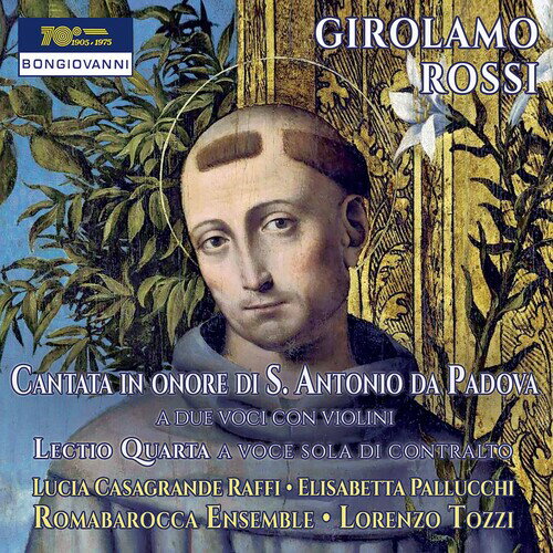 発売日: 2020/6/12輸入盤USレーベル: Bongiovanni収録曲:コメント:Girolamo Rossi, an 18th century Neapolitan of whose life and work very little is known, was certainly a Neapolitan Chapelmaster at the Oratory of the SS. Crocefisso dei Cavalieri. With it's Latin text, (St. Augustine's commentary on Psalm 63), the Lectio IV is for Good Friday and has such late baroque, galant or preclassical features which are intended to facilitate both enjoyment of the music and communication of the religious message concerning the dual nature of Christ as son of God and of Man. The scoring of the Lectio IV for psaltery and harpsichord, (rather than organ as was common), is in keeping with the custom of performing sacred music for holy week in Latin in the homes of the Neapolitan aristocracy. In the Cantata in onore di S. Antonio the main characters are allegories - Merit (soprano) and Glory (contralto) - who sing the saint's praises. The tone of the Cantata is in keeping with the relaxed sincerity of popular worship - the Child is called Jesus, never Christ as in oratorios or other more solemn genres. By an unknown author, the text exalts the virtues of St. Anthony and invites the faithful to honor him as a hero whose actions were marked by clarity and openness.Girolamo Rossi, an 18th century Neapolitan of whose life and work very little is known, was certainly a Neapolitan Chapelmaster at the Oratory of the SS. Crocefisso dei Cavalieri. With it's Latin text, (St. Augustine's commentary on Psalm 63), the Lectio