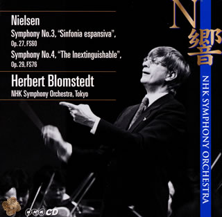 NHK交響楽団の伝説的ライヴのCD化。スウェーデン出身でN響名誉指揮者であるブロムシュテットは、デンマークの大作曲家ニールセンを得意としている。豪快な第4番と美しい第3番。【品番】　KICC-3014【JAN】　4988003265304【発売日】　2001年09月29日【収録内容】(1)交響曲第3番「広がり」op.27，FS60(2)交響曲第4番「不滅」op.29，FS76【関連キーワード】カール・アウゴスト・ニールセン|カール・アウゴスト・ニールセン|ニールセン・コウキョウキョク・ヒロガリ・コウキョウキョク・ダイ4バン・フメツ・エヌキョウ・デンセツノ・ライヴ|コウキョウキョク・ダイ3バン・ヒロガリ・OP0027・FS0060|コウキョウキョク・ダイ4バン・フメツ・OP0029・FS0076