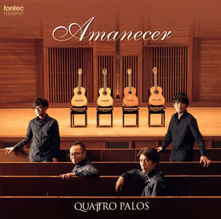 クアトロ・パロスは、齊藤泰士、多治川純一、萩野谷英成、前田司の4人からなるギター・カルテット。曲は、いずれも現代日本の気鋭の作曲家たちによるものだが、緻密なアンサンブルの妙を味わえるもので、いわゆる現代音楽の晦渋さはない。4人の力量は高く、小気味良い快演が繰り広げられている。(T)【品番】　FOCD-9721【JAN】　4988065097219【発売日】　2016年08月27日【収録内容】(1)クアトロ・パロス(永島志基)(2)風のサンバ(松岡滋)(3)カナリー(佐藤弘和)(4)Moon(冨山詩曜)(5)アニマリア(小関佳宏)(6)4つのリトルネッロ(藤井眞吾)(7)花は咲く(菅野よう子/クアトロ・パロス編)※[デジパック仕様]【関連キーワード】Quattro Palos|クアトロ・パロス|アマンセール|クアトロ・パロス|カゼノ・サンバ|カナリー|ムーン|アニマリア|ヨッツノ・リトルネッロ|ハナハ・サク