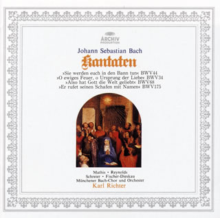 【品番】　UCCA-9044【JAN】　4988031263709【発売日】　2018年03月21日【収録内容】●J.S.バッハ:(1)カンタータ第44番「ひとびと汝らを除名すべし」BWV44(2)カンタータ第34番「おお永遠の火，おお愛の源よ」BWV34(3)カンタータ第68番「げに神はかくまで世を愛して」BWV68(4)カンタータ第175番「彼はおのれの羊らの名を呼びて」BWV175【関連キーワード】カール・リヒター|ミュンヘン・バッハ管弦楽団|ヨハン・セバスティアン・バッハ|カール・リヒター|ミュンヘン・バッハ・カンゲンガクダン|ヨハン・セバスティアン・バッハ|J・S・バッハ・カンタータ・ダイ44・34・68・175バン|カンタータ・ダイ44バン・ヒトビト・ナンジラヲ・ジョメイスベシ・BWV0044|カンタータ・ダイ34バン・オオ・エイエンノ・ヒ・オオ・アイノ・ミナモトヨ・BWV0034|カンタータ・ダイ68バン・ゲニ・カミハ・カクマデ・ヨヲ・アイシテ・BWV0068|カンタータ・ダイ175バン・カレハ・オノレノ・ヒツジラノ・ナヲ・ヨビテ・BWV0175