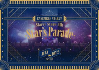 『あんさんぶるスターズ!! Starry Stage 4th -Star's Parade-』の公演を映像化。横浜・ぴあアリーナMMにて開催された"スタステ4th"の2021年7月公演の"Day2"の模様を収録。【品番】　FFXG-0018【JAN】　4589644776985【発売日】　2022年05月25日【収録内容】曲目未定【関連キーワード】高橋広樹|野島健児|緑川光|増田俊樹|大須賀純|細貝圭|江口拓也|山本和臣|池田純矢|村瀬歩|帆世雄一|西山宏太朗|中島ヨシキ|渡辺拓海|米内佑希|高坂知也|橋本晃太朗|新田杏樹|比留間俊哉|山口智広|タカハシヒロキ|ノジマケンジ|ミドリカワヒカル|マスダトシキ|オオスカジュン|ホソガイケイ|エグチタクヤ|ヤマモトカズトミ|イケダジュンヤ|ムラセアユム|ホセユウイチ|ニシヤマコウタロウ|ナカジマヨシキ|ワタナベタクミ|ヨナイユウキ|コウサカトモヤ|ハシモトコウタロウ|ニッタアンジュ|ヒルマシュンヤ|ヤマグチトモヒロ|アンサンブル・スターズ・スターリー・ステージ・フォース・スターズ・パレード・ジュライ・デイ・2バン|