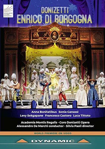 こちらのDVDは輸入盤DVDです。リージョン＝フリーのDVDプレイヤーでない場合、再生できない可能性があります。リージョン＝フリーのDVDプレイヤーはこちらでご案内しております。種別：DIGITAL VIDEO DISCジャンル：Classical Artists発売日：2019/6/14ディスク枚数：1コメント：Enrico di Borgogna is a melodramma per musica that was premiered in Venice in 1818, marking Donizetti's stage debut. The plot of this rare opera follows a rather traditional scheme: Enrico wants to defeat the son of the villain who usurped his father's throne and is about to marry his beloved Elisa. Fortunately, he succeeds in stopping the marriage and regaining his inheritance. This release is a world premiere video recording of the 2018 Donizetti Opera festival performance, which received great reviews for it's brilliant staging. Director Silvia Paoli uses a "theatre within the theatre" approach which gives way to moments of sheer humor and amusement: as the curtain opens, the public is brought back to the time of the opera premiere. Played on period instruments by Academia Montis Regalis and conducted by repertoire specialist Alessandro de Marchi, this opera features two prima donnas like Sonia Ganassi and Anna Bonitatibus in the main roles. Extra content: interviews with Conductor Alessandro de Marchi, Sonia Ganassi and Anna Bonitatibus. "This was... a genuinely funny presentation, which had the audience laughing out loud. Everything was treated as a source of fun, from the narrative, and it's mix of characters through the theatrical conventions of the time, even poking fun at the singers themselves. It was all staged in a blaze of color, fast-moving action, fabulous costumes and cleverly managed extraneous silliness. " (Operawire) [Anna Bonitatibus] displayed a burnished, deep timbre, sparkling coloratura and wonderful phrasing, confirming her status as the most interesting mezzo of her generation. " (Bachtrack. Com) "Sonia Ganassi... has a strong, dynamically versatile and flexible voice which she is able to manage intelligently and with skill. . "(Operawire)