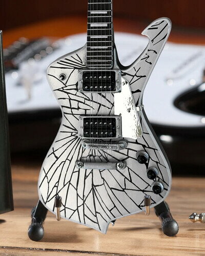【新品】KISS PAUL STANLEY CRACKED MIRROR ICEMAN Mini Guitar Replica Collectible (キッス ポール・スタンレー) ミニチュア ギター